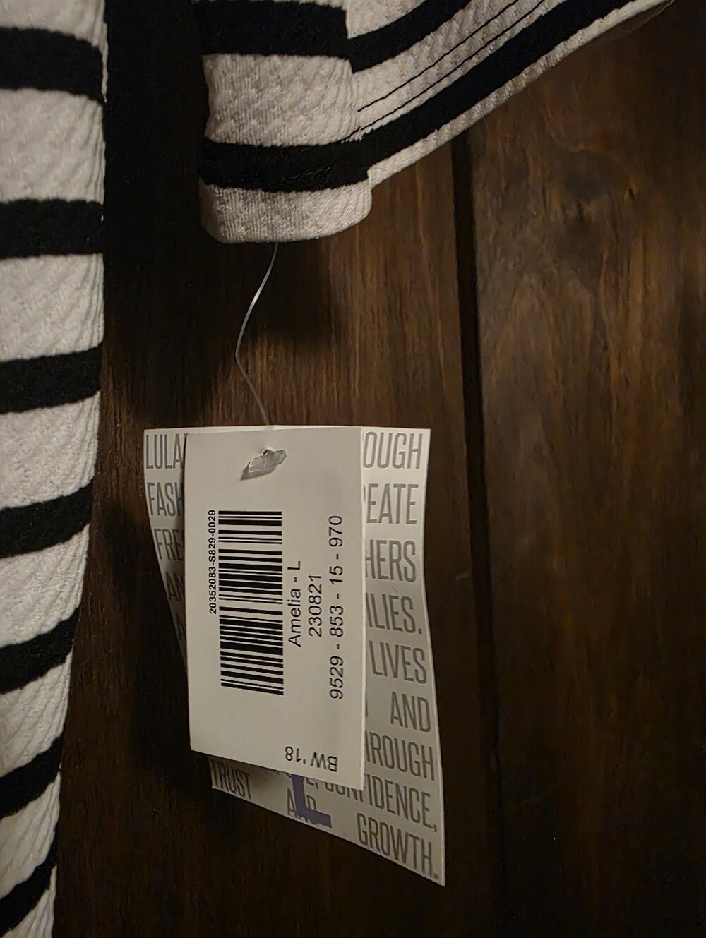 Black & White Striped Fit-and-Flare Dress - Picture 2 of 4